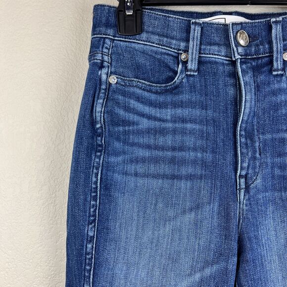 Ayr Jeans Women‎ 26 The Riser Medium Wash High Rise Skinny Jeans Raw Hem - Picture 2 of 14